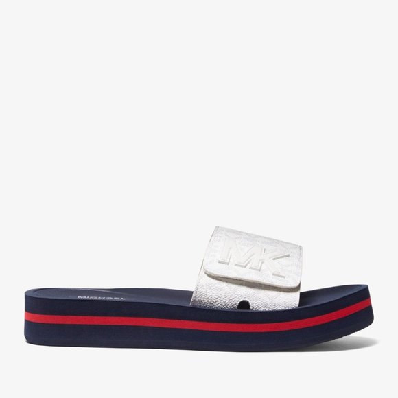 MICHAEL Michael Kors Logo Platform Slide Sandal - Picture 3 of 9